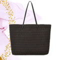 Authentic FENDI Dark Brown Black Zucchino Canvas Tote Shoulder Bag
